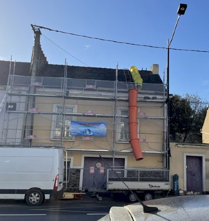 Travaux sur toiture ardoise